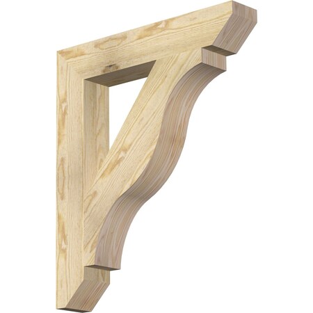 Ekena Millwork Funston Slat Rough Sawn Bracket, Douglas Fir, 4"W x 24"D x 28"H BKT04X24X28FST06RDF